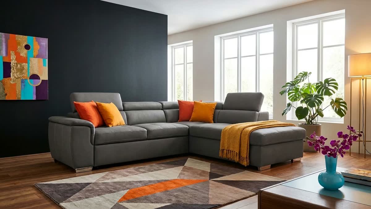 JD Furniture sofa bed in a modern living room