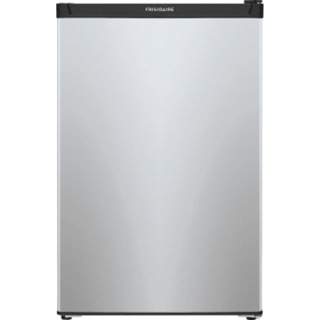 FRIDGE- FRIGIDAIRE 4.5 CU FT SINGLE DOOR BLACK & SILVER