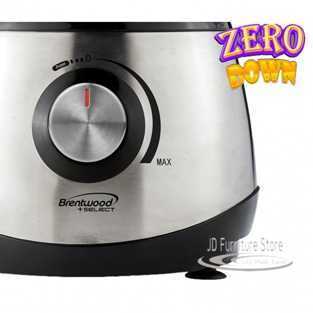 Food Processor- Black Brentwood Full Size (12.5 Cup )600 Watts Variable Speed + Pulse