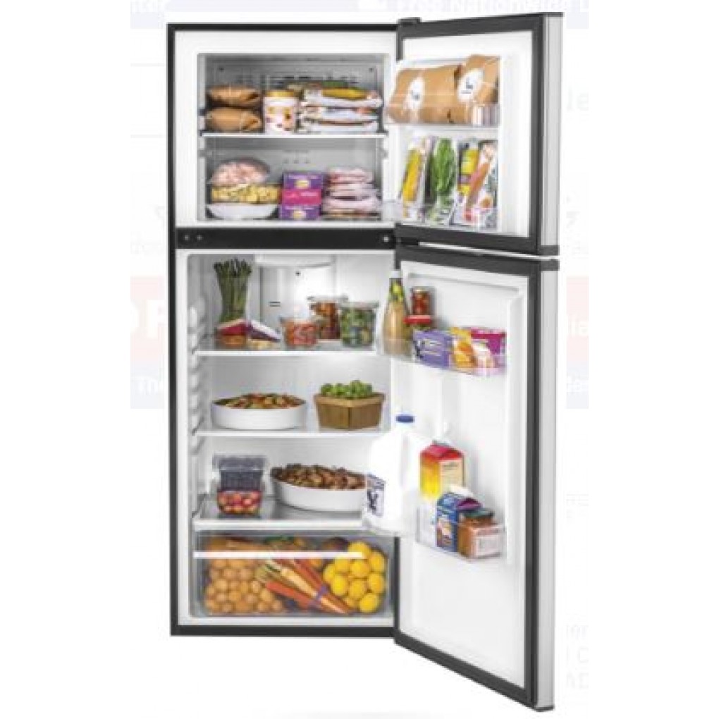 Haier 10Cf Fridge/ Stainless Steel Frost Free/ Reversible Hinges/ Adj Spill Proof Glass Shelves/ Dual Temp Controls/ Led Interior Light