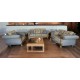 ITALY Living Room Set-  3 Pc Living Room Set Brown & Gold Zig Zag Diamond  Pattern