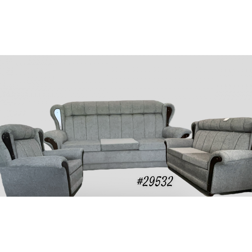 Scott Dallas 3pcs Grey sofa Set 