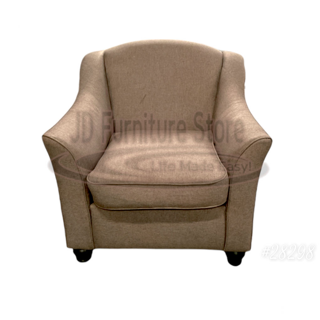 Fully Upholstered Accent Brown Chair